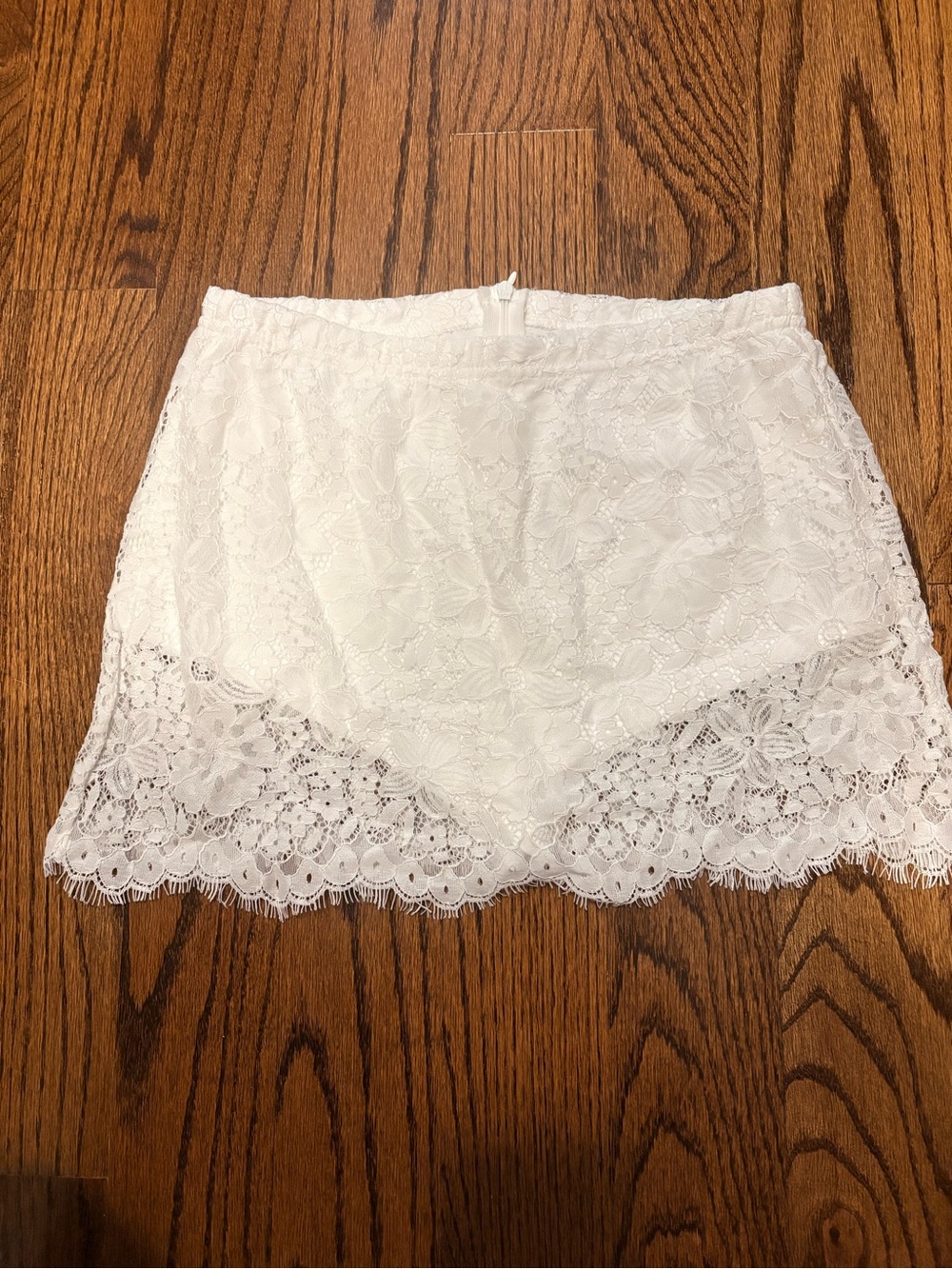 White Lace Mini Skirt